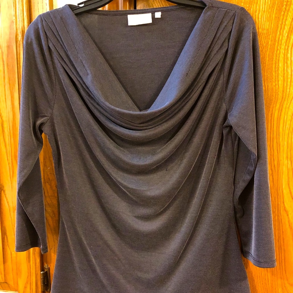 Super soft slouchy neck 3/4 sleeve top